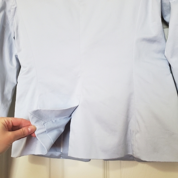 RW&CO light ice blue classic cotton blazer jacket size 2 fits XS pastel - Picture 7 of 16